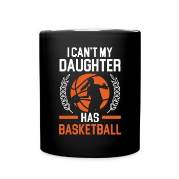 Fille Basketball Sport Basketball Papa Maman - Mug uni - noir - Devant