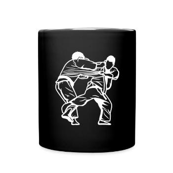 Judoka Skizze - Tasse einfarbig - Schwarz - Vorne