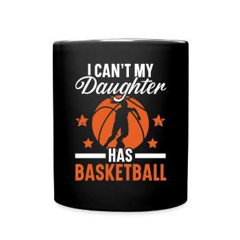 Fille Basketball Sport Basketball Papa Maman - Mug uni - noir - Devant