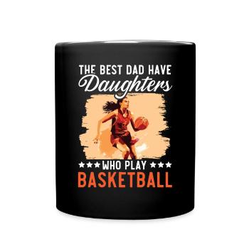Fille Basketball Sport Basketball Papa Maman - Mug uni - noir - Devant