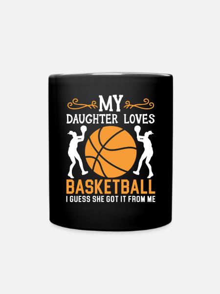 Fille Basketball Sport Basketball Papa Maman - Mug uni - noir