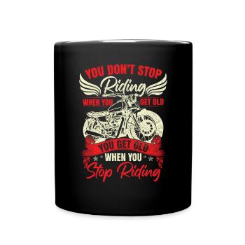 Motocycliste Rider Motard Drôle - Mug uni - noir - Devant