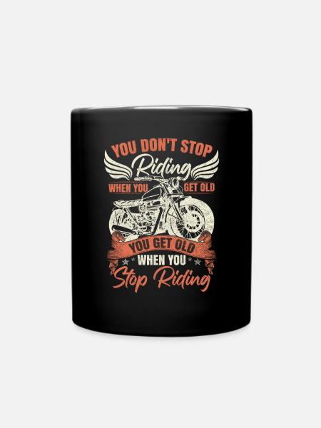 Funny Biker Quote Motorcycle - Full Colour Mug - black