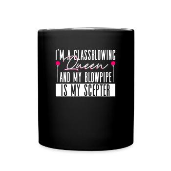 Souffleur de verre Queen Souffleur de verre soufflant de verre - Mug uni - noir - Devant
