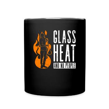 Glas - Hitze - und keine Menschen - Glasbläser - Tasse einfarbig - Schwarz - Vorne