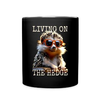 Hérisson vivant sur la haie Echinoïde Amour hérisson - Mug uni - noir - Devant