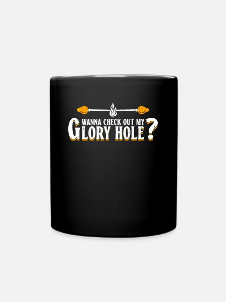 Willst du mein Glory Hole sehen? - Glasblasen - Tasse einfarbig - Schwarz