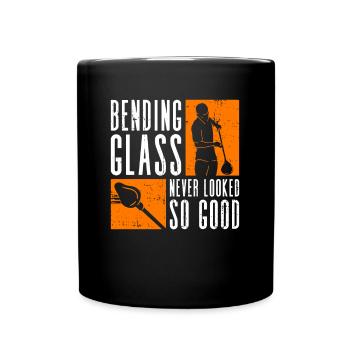Glas biegen sah noch nie so gut aus - Glasblasen - Tasse einfarbig - Schwarz - Vorne