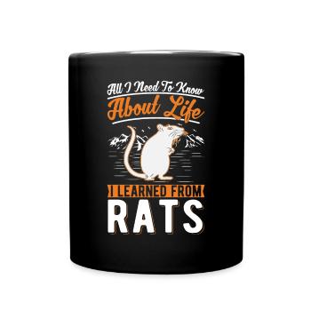 rat rat owner rat cage - Full Colour Mug - black - Front