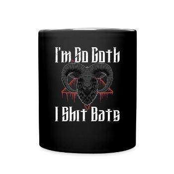 Satan Beelzebub Teufel Gothic Pentagram Mystisch - Tasse einfarbig - Schwarz - Vorne