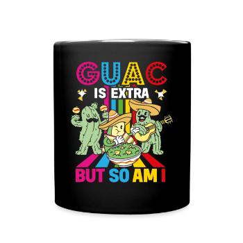 Avocado Guacamole Mexican Mexico Latino - Full Colour Mug - black - Front