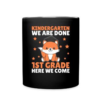 Kids Kindergarten graduate Fuchs 1st grade - Tasse einfarbig - Schwarz - Vorne