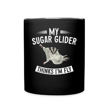 Short-headed glider Sugar Glider - Full Colour Mug - black - Front