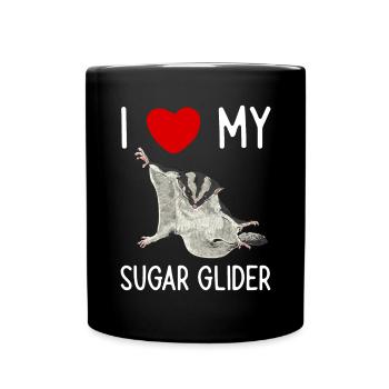 Planeur à tête courte Planeur à sucre - Mug uni - noir - Devant