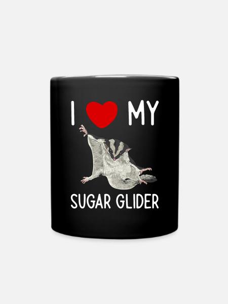 Kurzkopfgleitbeutler Sugar Glider - Tasse einfarbig - Schwarz
