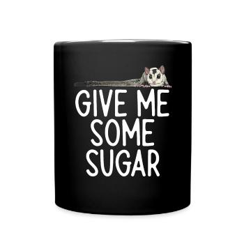 Planeur à tête courte Planeur à sucre - Mug uni - noir - Devant