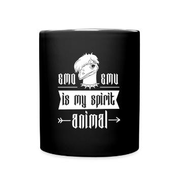 Emo Boy Emo Girl Emu Bird Emocore Punk Aesthetics - Full Colour Mug - black - Front