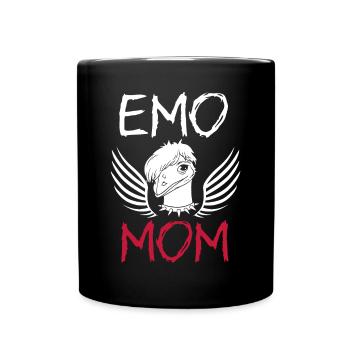 Emo Girl Emu Bird Emocore Punk Aesthetics Goth - Full Colour Mug - black - Front