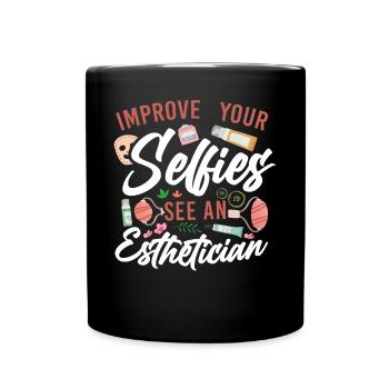 Cute Licensed Esthetician Skincare - Tasse einfarbig - Schwarz - Vorne