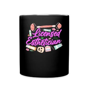 Soins de la peau d’esthéticienne agréée mignonne - Mug uni - noir - Devant
