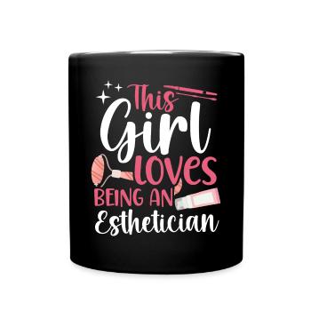 Cute Licensed Esthetician Skincare - Tasse einfarbig - Schwarz - Vorne
