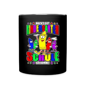 Mach's Gut Kindergarten - Grundschüler und - Tasse einfarbig - Schwarz - Vorne