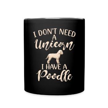 Poodle Gifts - Tasse einfarbig - Schwarz - Vorne