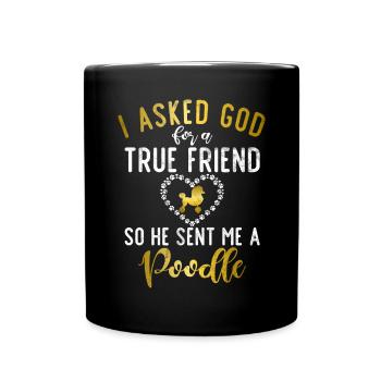 Cadeaux Caniche - Mug uni - noir - Devant