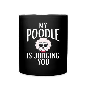 Poodle Gifts - Tasse einfarbig - Schwarz - Vorne