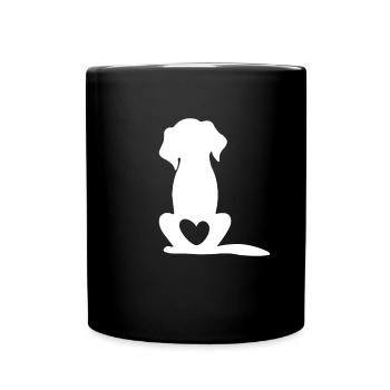 Dog Owner Dog Heart Baby Dog - Dog Puppy Dog Lover - Tasse einfarbig - Schwarz - Vorne