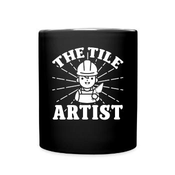 Tile Layer The Tile Artist Floor Layer Tiles - Full Colour Mug - black - Front