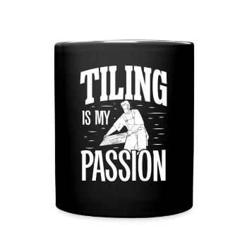 Tiling My Passion Flooring Tiles - Full Colour Mug - black - Front
