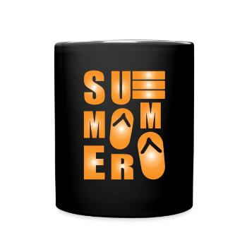 Sommer - Tasse einfarbig - Schwarz - Vorne