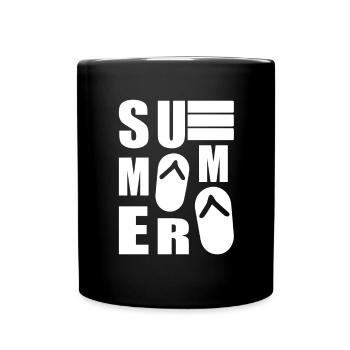 Sommer - Tasse einfarbig - Schwarz - Vorne