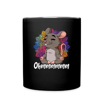 Yoga Ohmmm Namaste - Tasse einfarbig - Schwarz - Vorne
