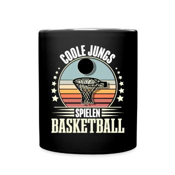 Basketball Basketballer - Tasse einfarbig - Schwarz - Vorne
