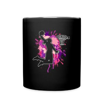 Basketball Basketballerin Frauen Basketball - Tasse einfarbig - Schwarz - Vorne