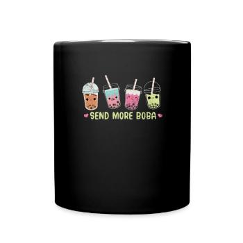 Bubble Tea Boba Tea Kawaii Geschenk - Tasse einfarbig - Schwarz - Vorne