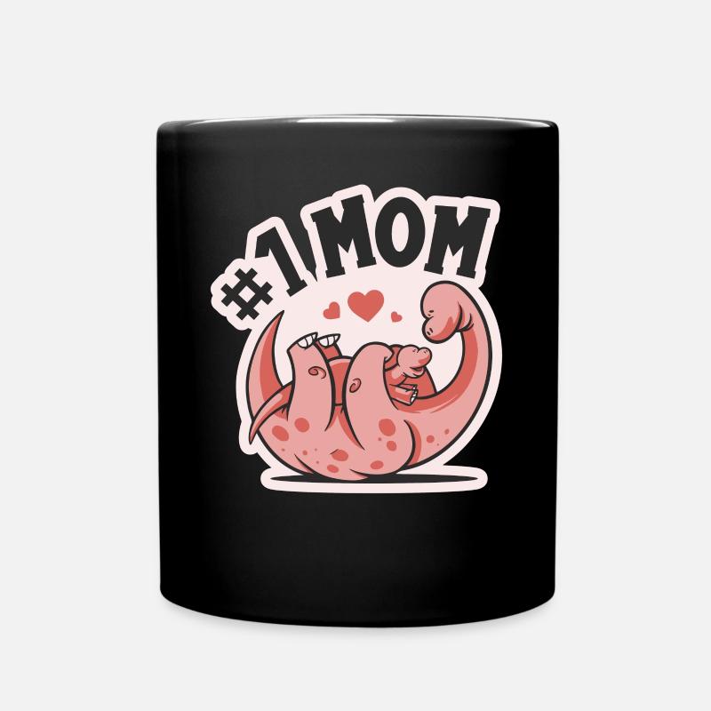 Number 1 Mom - Full Colour Mug - black