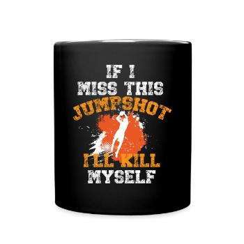 Basketball Spruch Motiv I Basketballer - Tasse einfarbig - Schwarz - Vorne