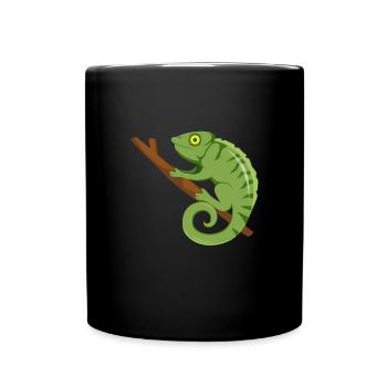 Caméléon Art Hommes Femmes Enfants Garçons Filles Caméléons - Mug uni - noir - Devant