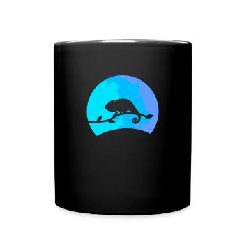 Caméléon Art Hommes Femmes Enfants Garçons Filles Caméléons - Mug uni - noir - Devant