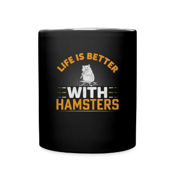 Hamster Pet Owner Animal Boys Girls Cute Hamster - Full Colour Mug - black - Front