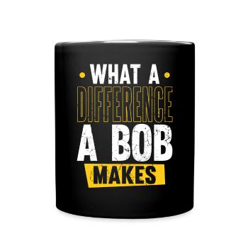 Robert Name Bob Quelle différence un Bob fait - Mug uni - noir - Devant