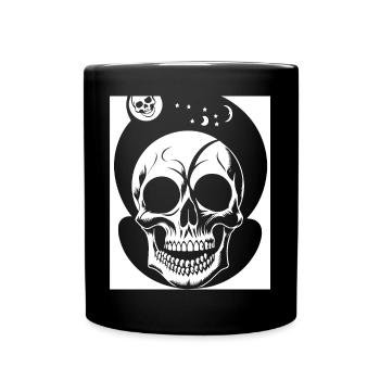 Horreur Crâne Crâne Art Crâne Gothique Heavy Metal - Mug uni - noir - Devant