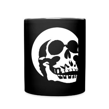 Horror Skull Skull Art Skull Gothic Heavy Metal - Full Colour Mug - black - Front