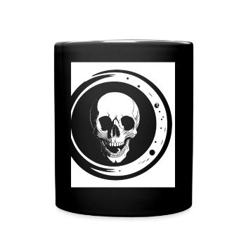 Horror Skull Skull Art Skull Gothic Heavy Metal - Full Colour Mug - black - Front