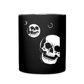 Horror Skull Skull Art Skull Gothic Heavy Metal - Full Colour Mug - black - Front