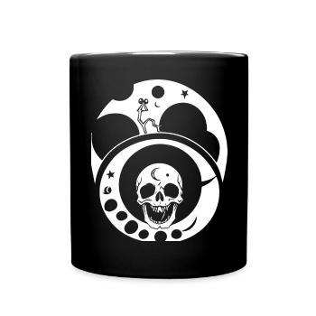 Horreur Crâne Crâne Art Crâne Gothique Heavy Metal - Mug uni - noir - Devant
