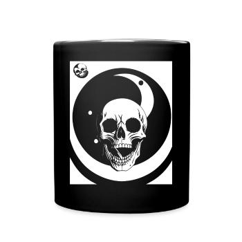 Horror Skull Skull Art Skull Gothic Heavy Metal - Full Colour Mug - black - Front